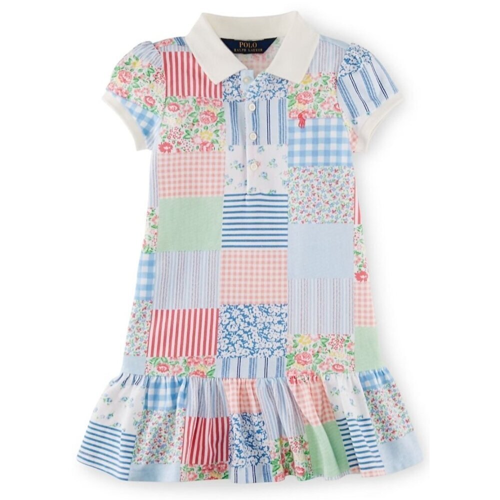 Polo Ralph Lauren Girls XL/16 Patchwork Dress Easter Spring Florals